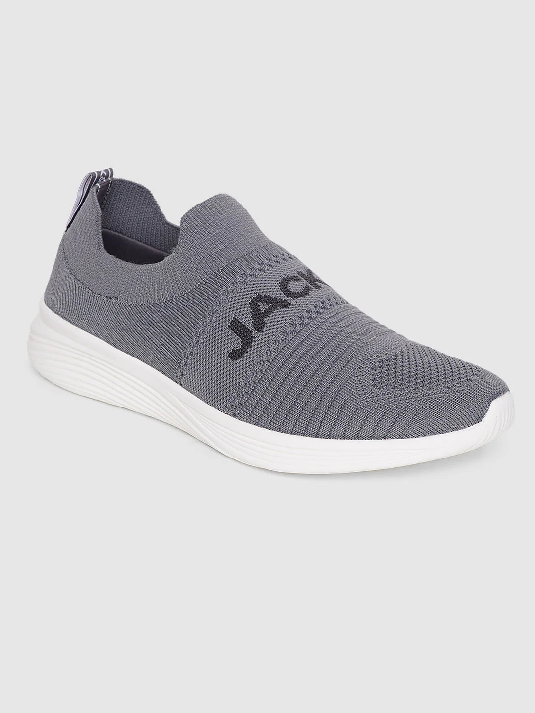 Grey Logo Print Slip On Sneakers - Image 2