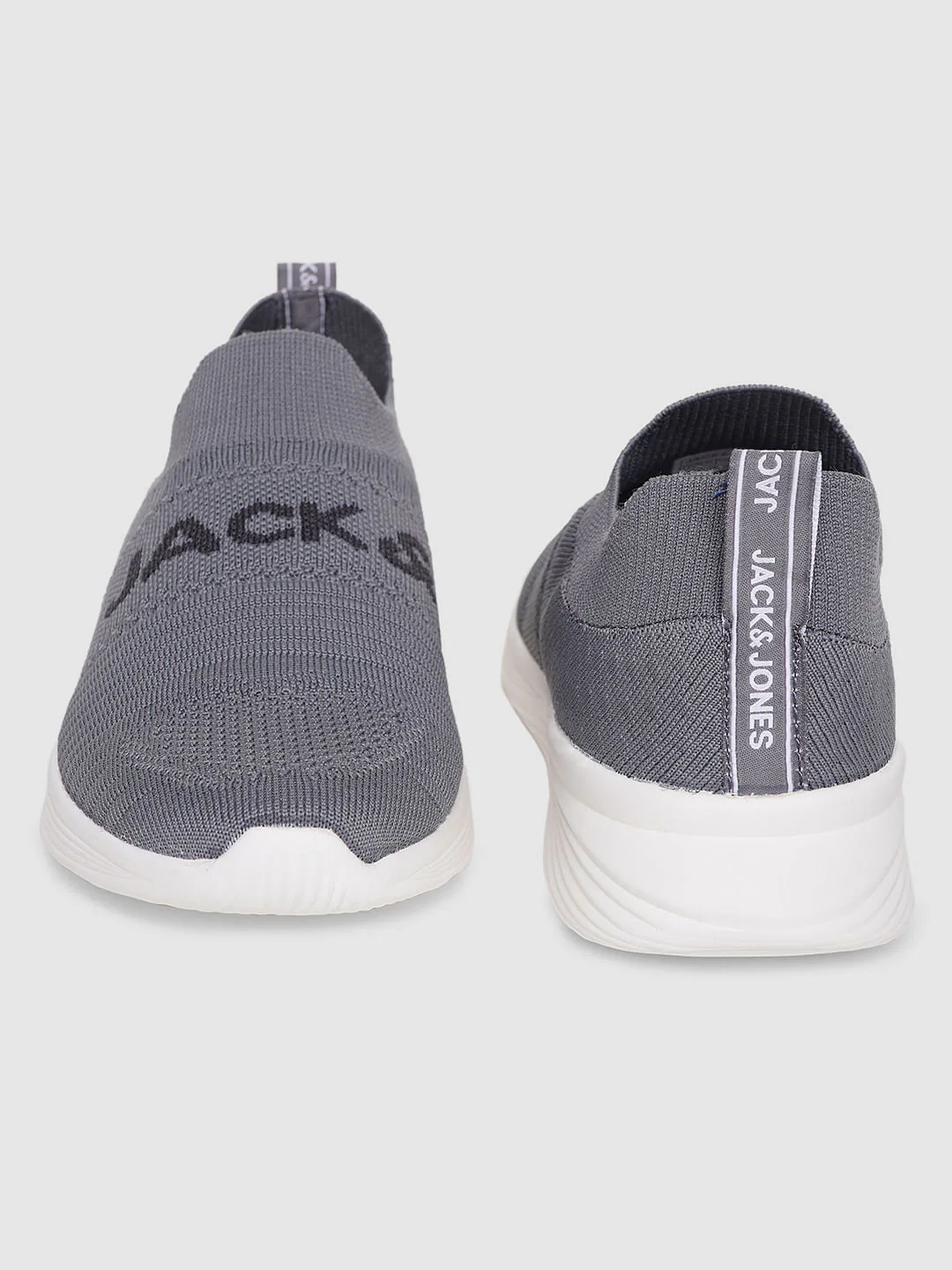 Grey Logo Print Slip On Sneakers - Image 3