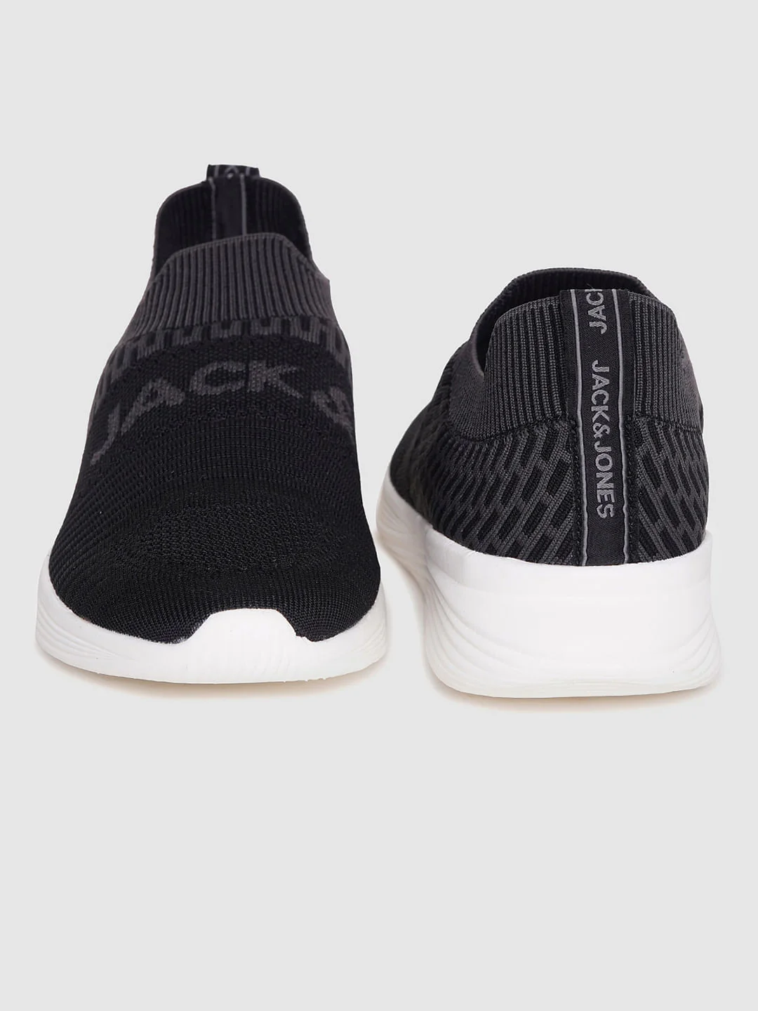 Grey Logo Print Slip On Sneakers - Image 3