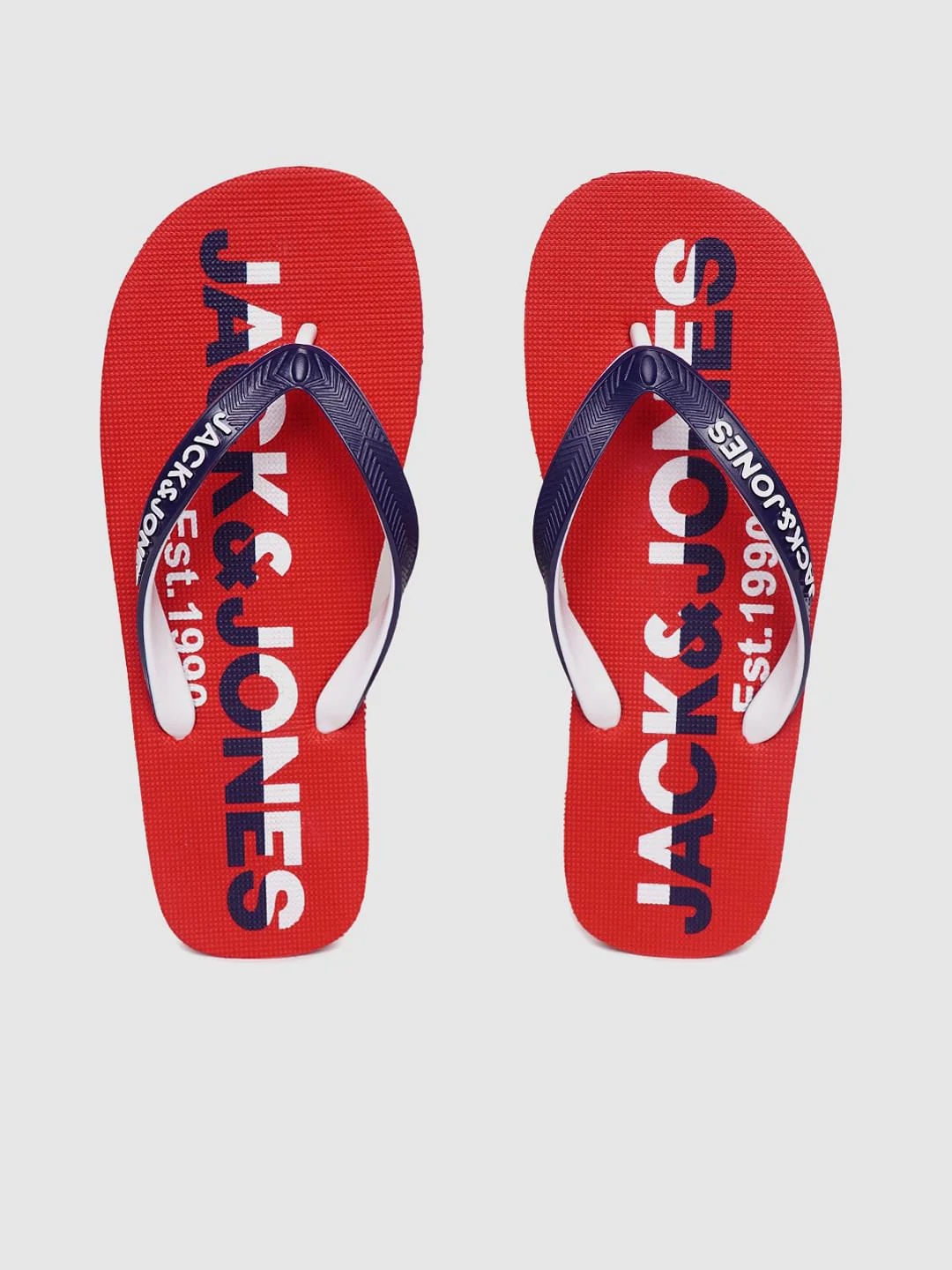 Red & Blue Logo Print Flip Flops - Image 5