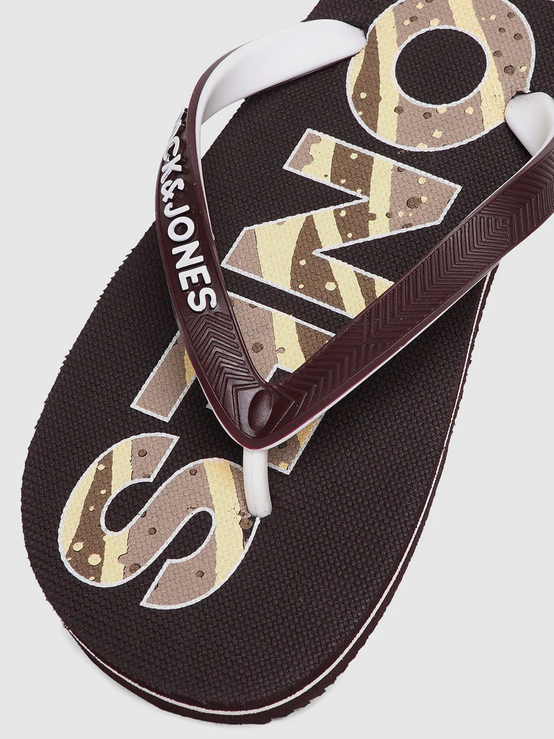 Brown Logo Print Flip Flops - Image 6