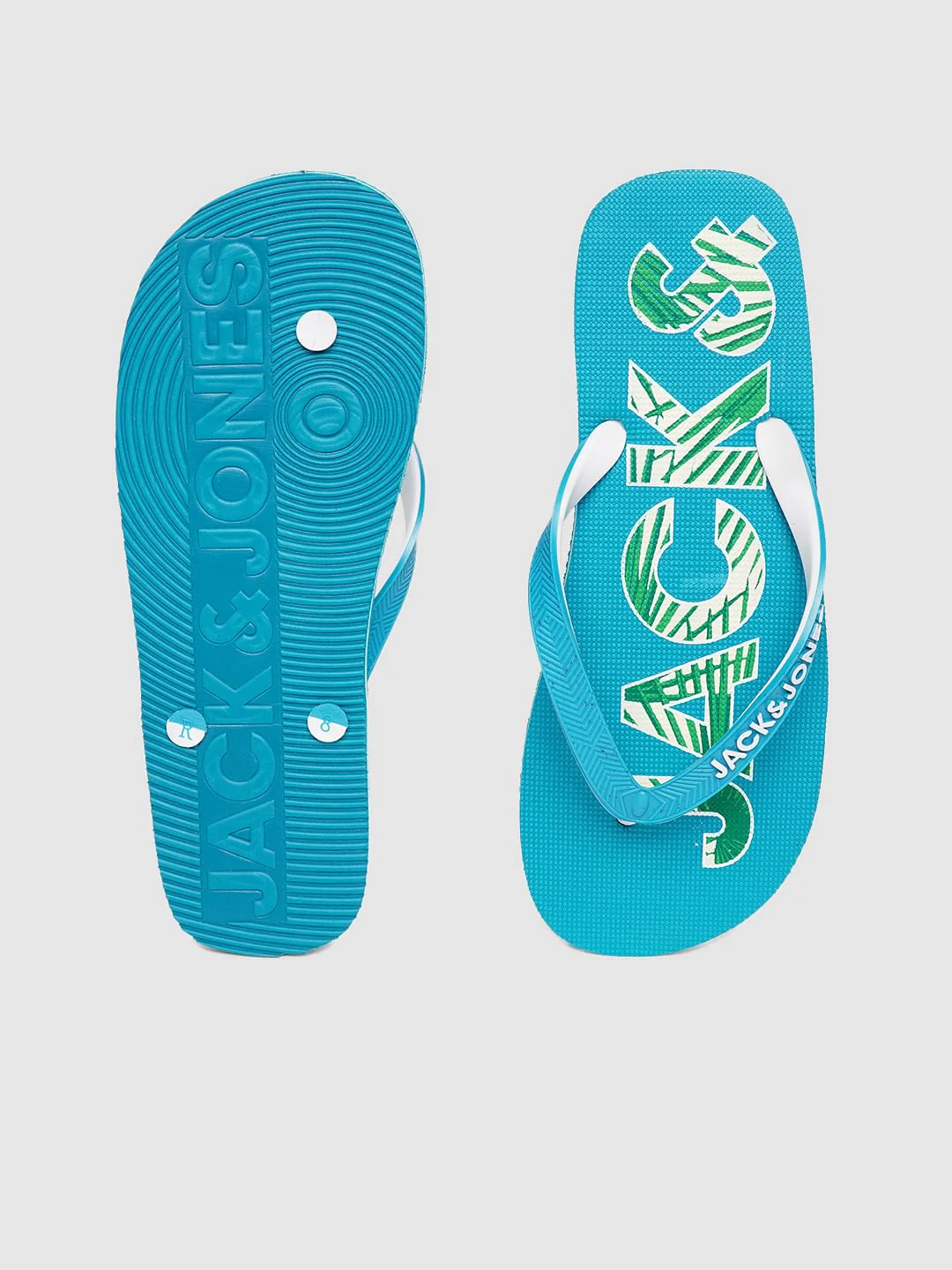 Blue Logo Print Flip Flops - Image 4
