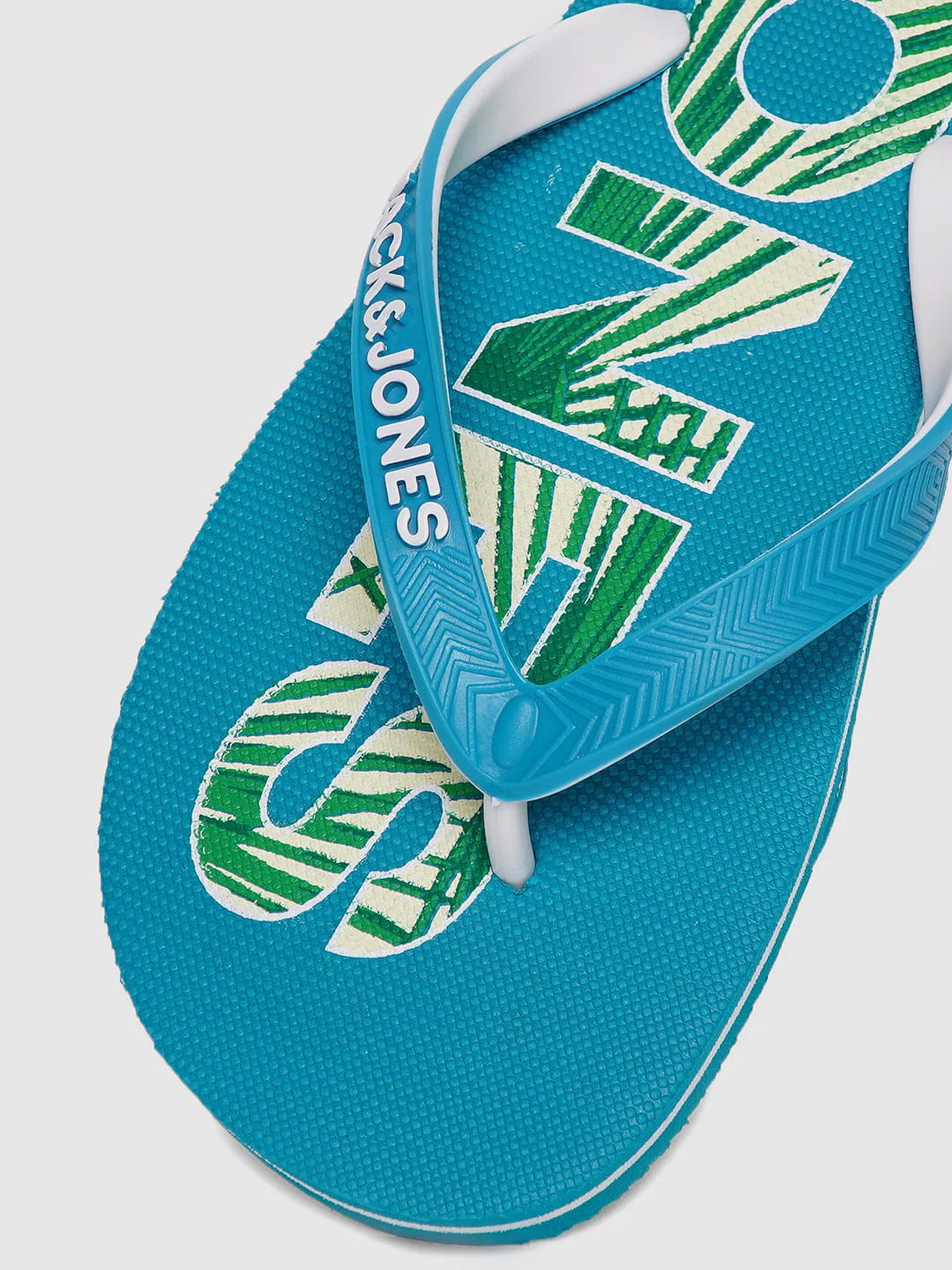 Blue Logo Print Flip Flops - Image 6