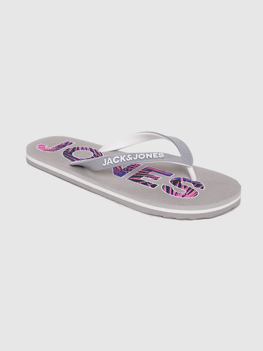 Grey Logo Print Flip Flops - Image 2