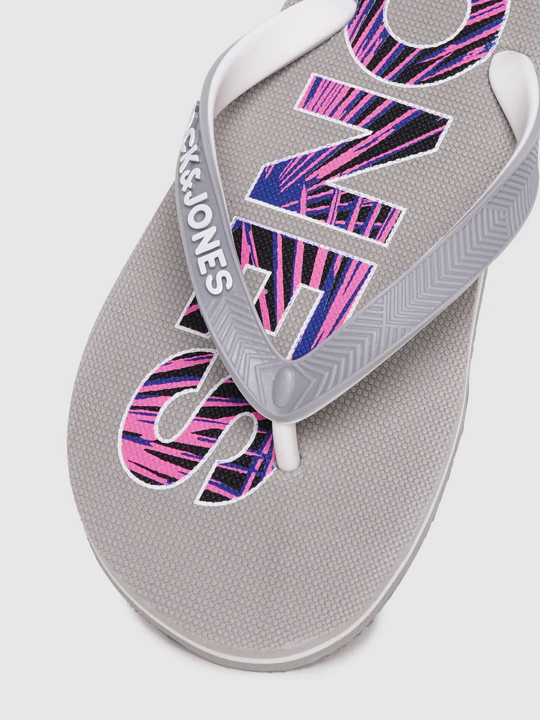 Grey Logo Print Flip Flops - Image 6