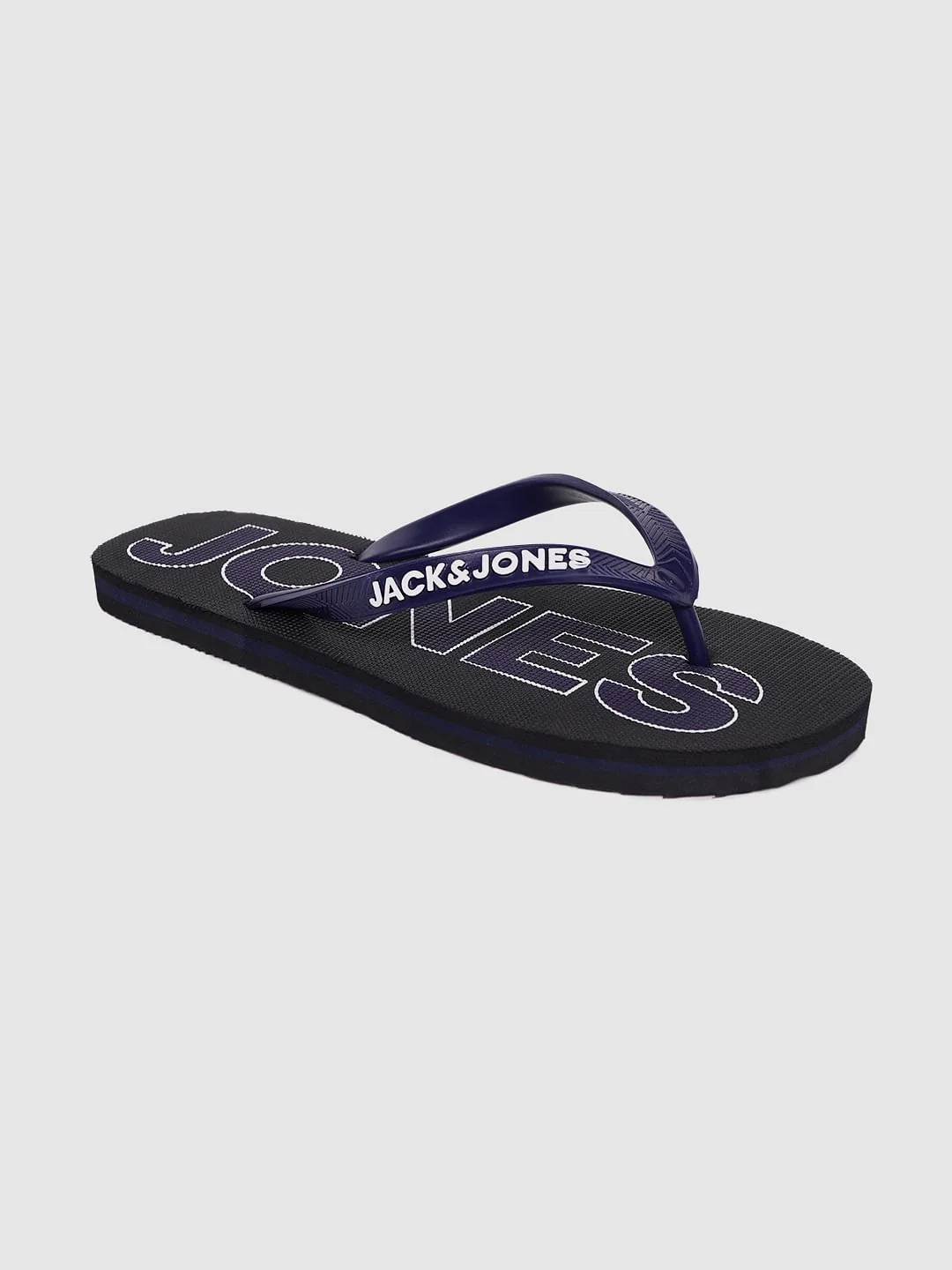 Black Logo Print Flip Flops - Image 2