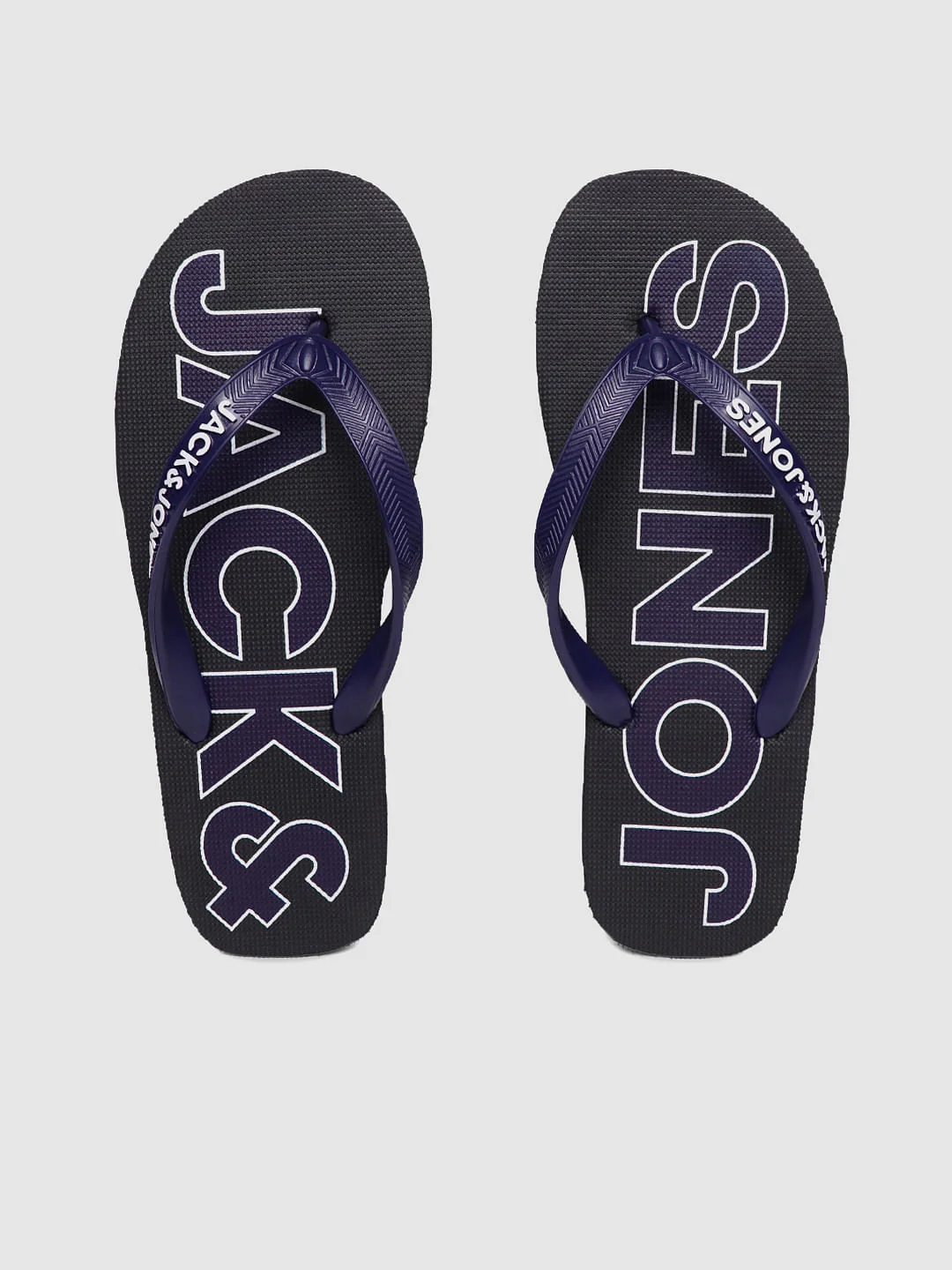 Black Logo Print Flip Flops - Image 5