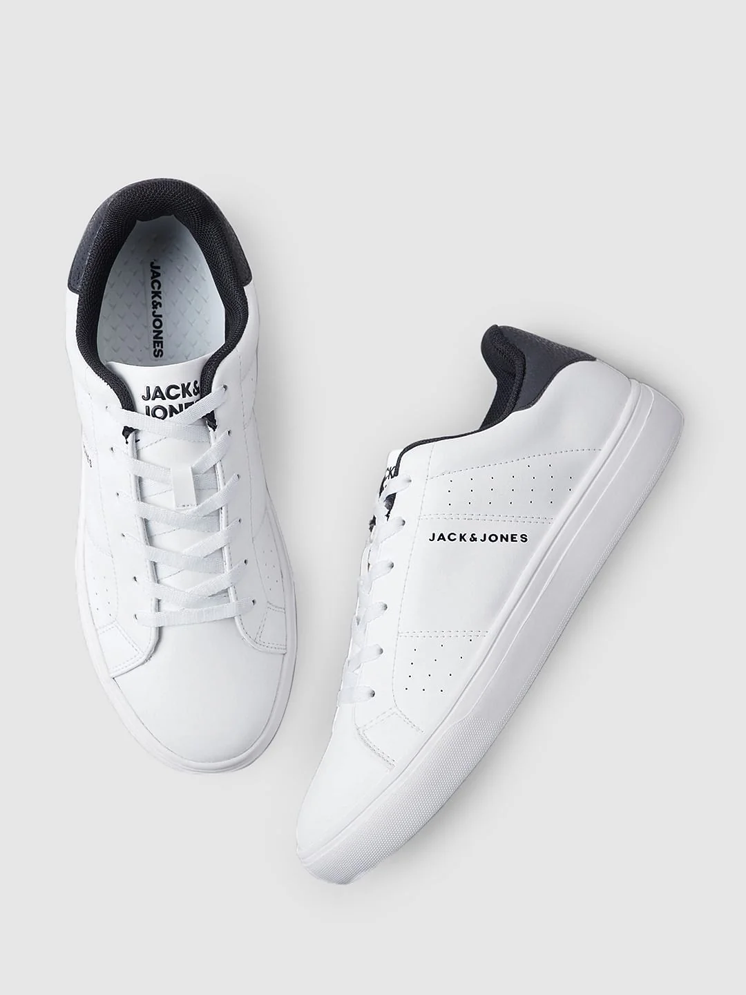 White Colourblocked Casual Sneakers - Image 2