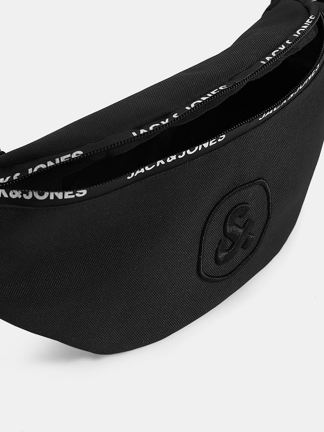 Black Logo Print Bumbag - Image 6