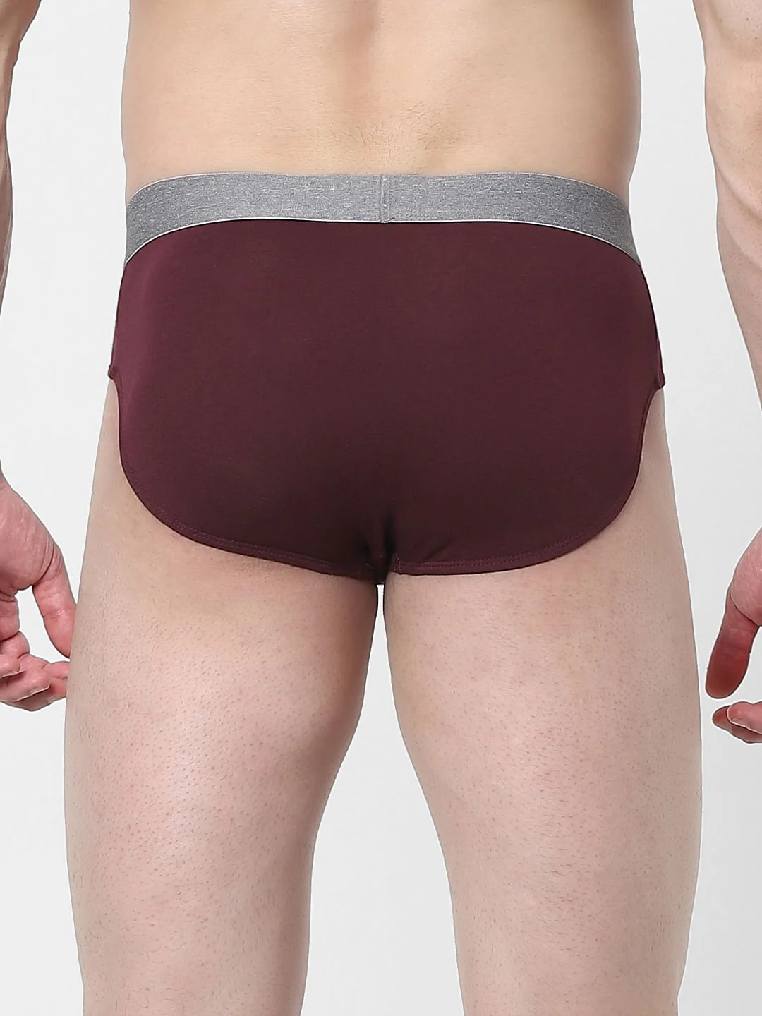 Maroon Logo Print Briefs - Image 3