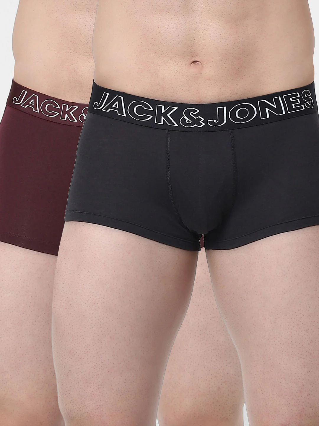 Pack Of 2 Black & Maroon Trunks