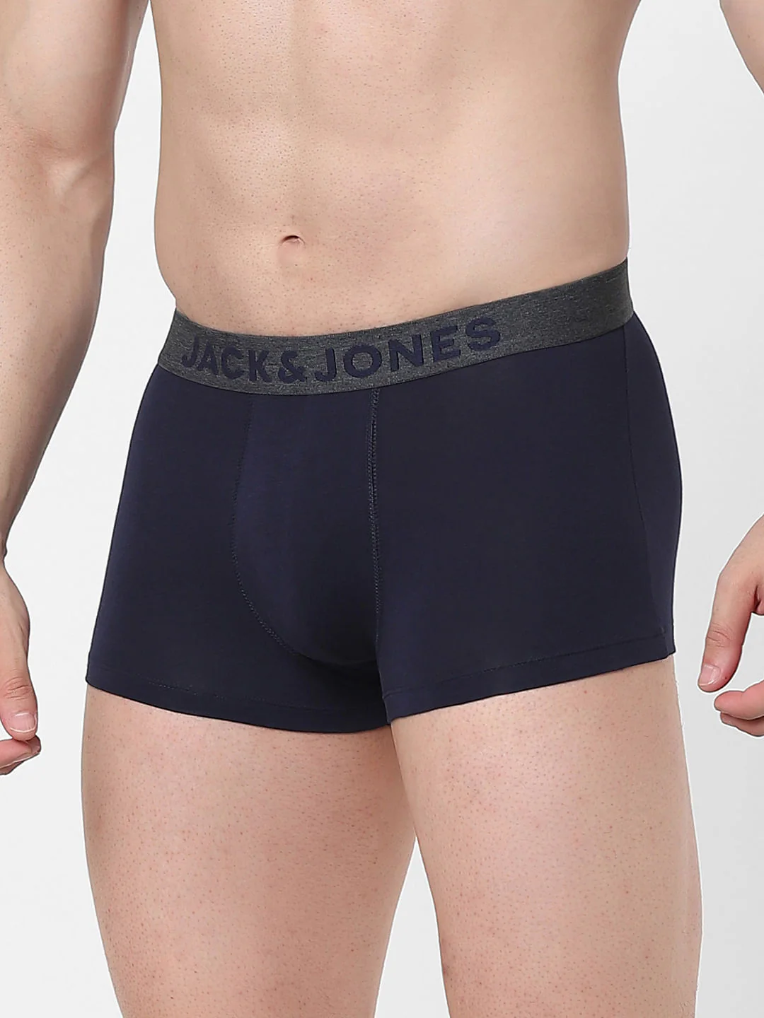 Navy Blue Logo Print Trunks - Image 2