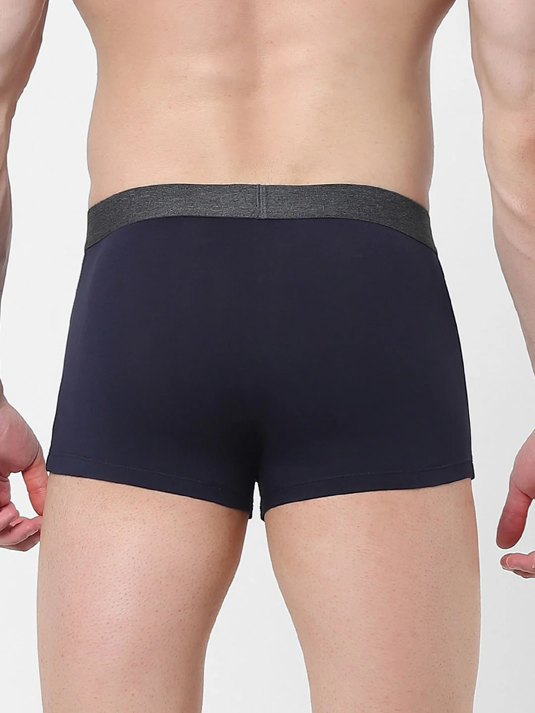 Navy Blue Logo Print Trunks - Image 3