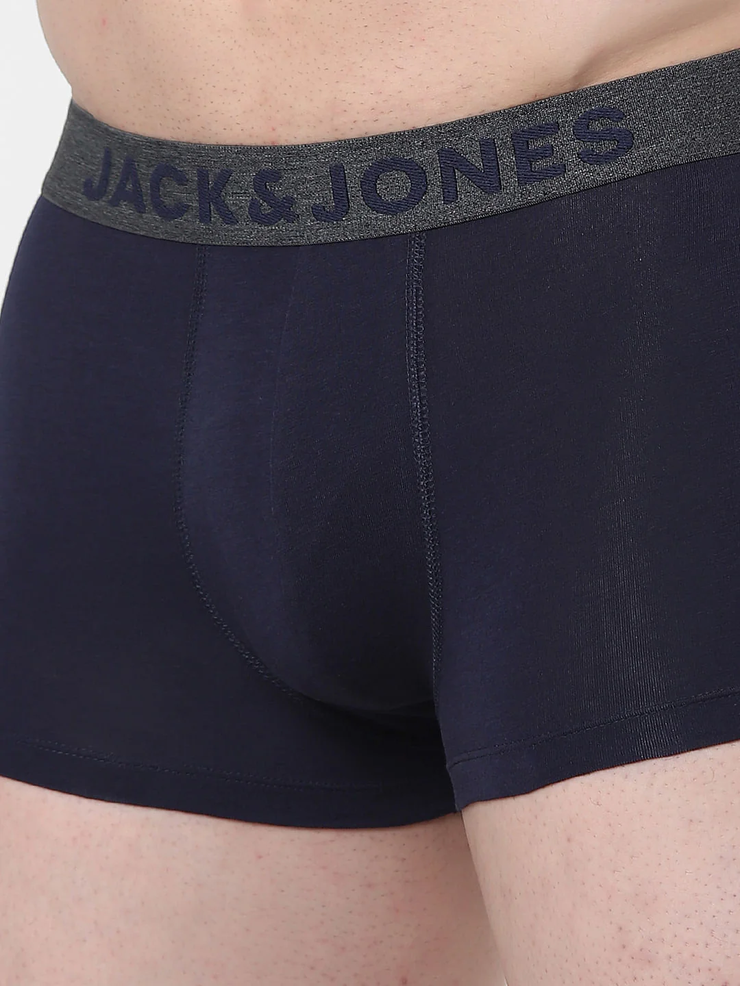 Navy Blue Logo Print Trunks - Image 4