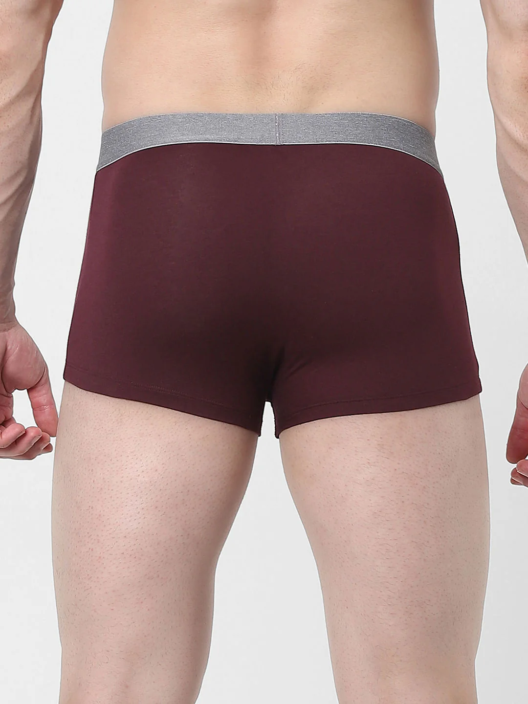Maroon Logo Print Trunks - Image 3