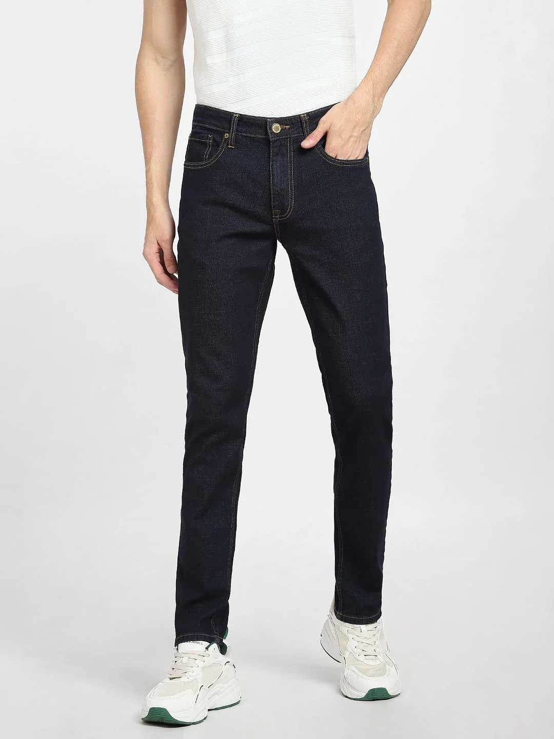 Dark Blue Low Rise Glenn Slim Fit Jeans - Image 2