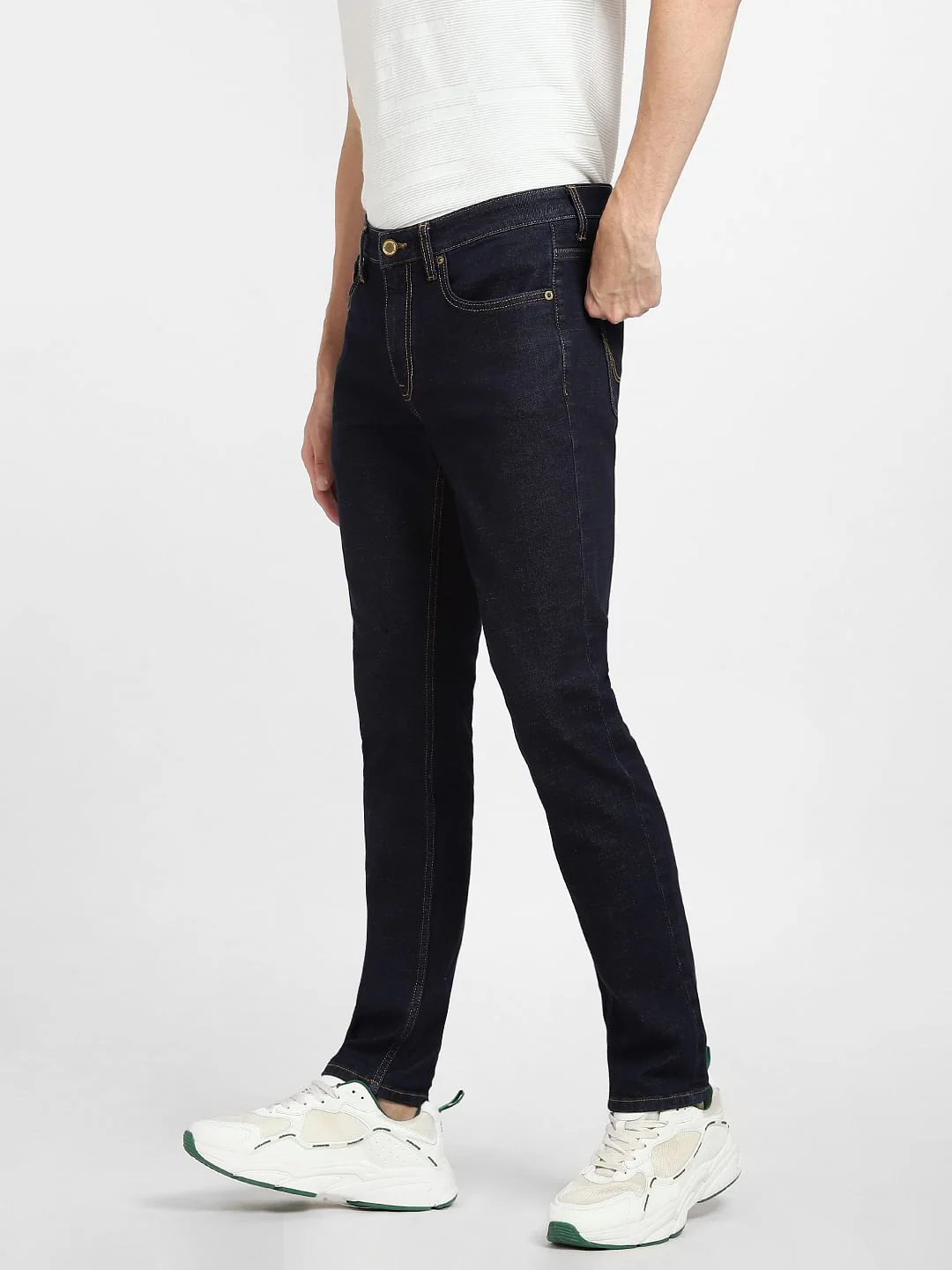 Dark Blue Low Rise Glenn Slim Fit Jeans - Image 3