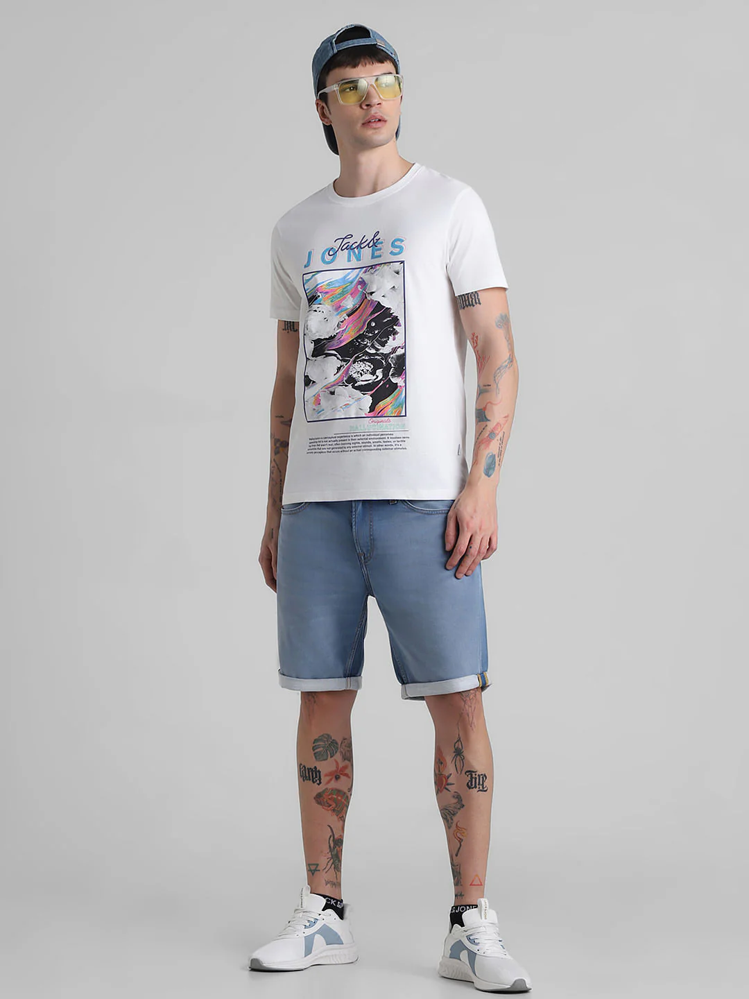 Light Blue Low Rise Denim Shorts - Image 5