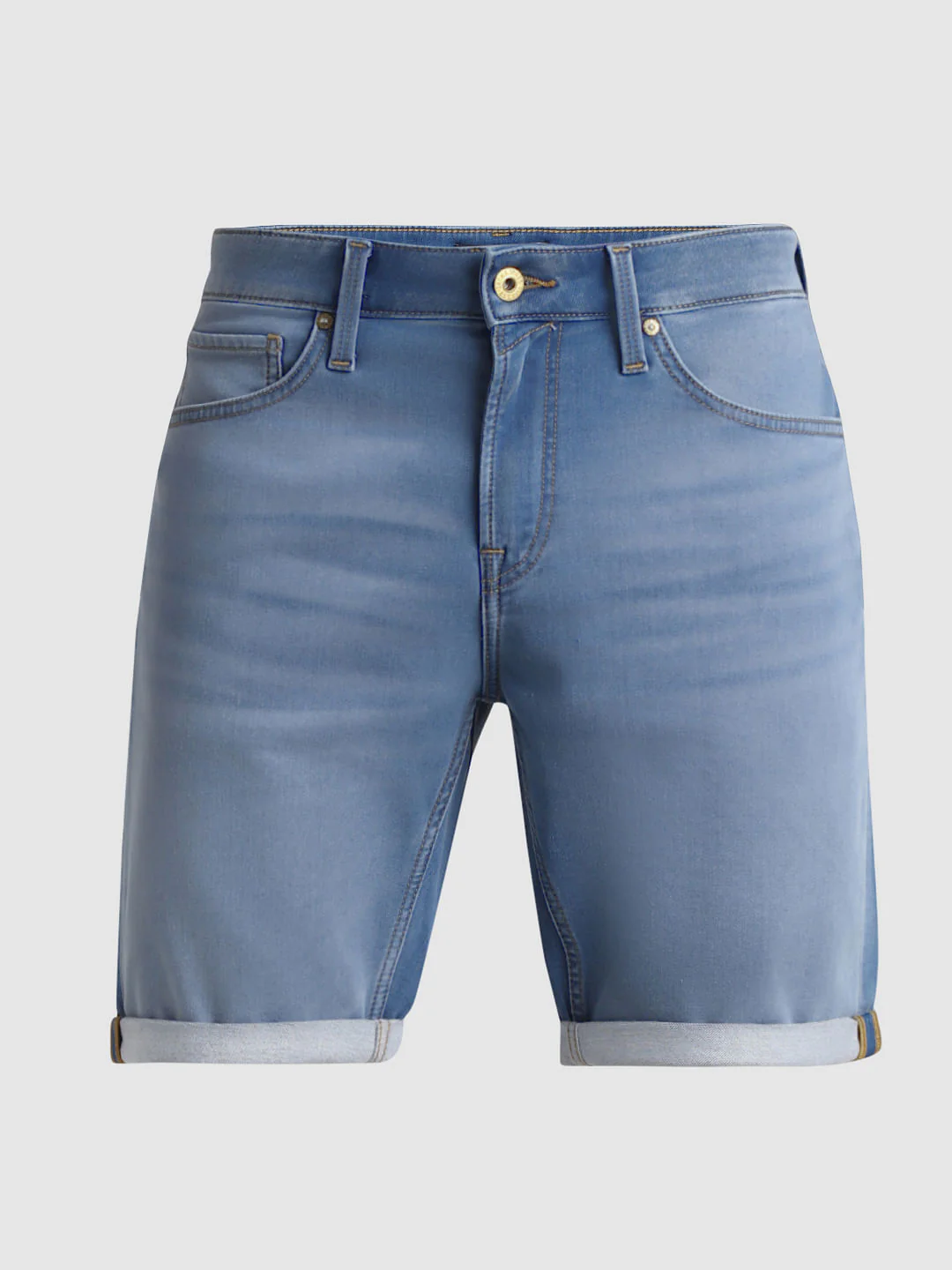 Light Blue Low Rise Denim Shorts - Image 6