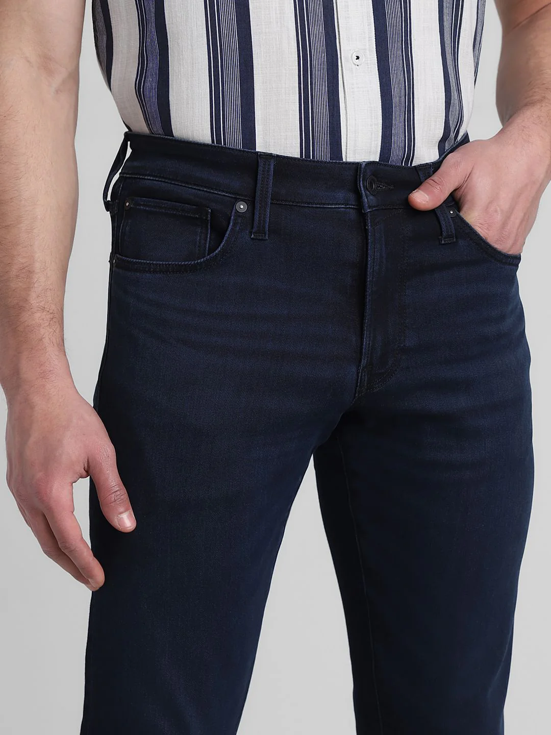 Dark Blue Low Rise Glenn Slim Fit Jeans - Image 4