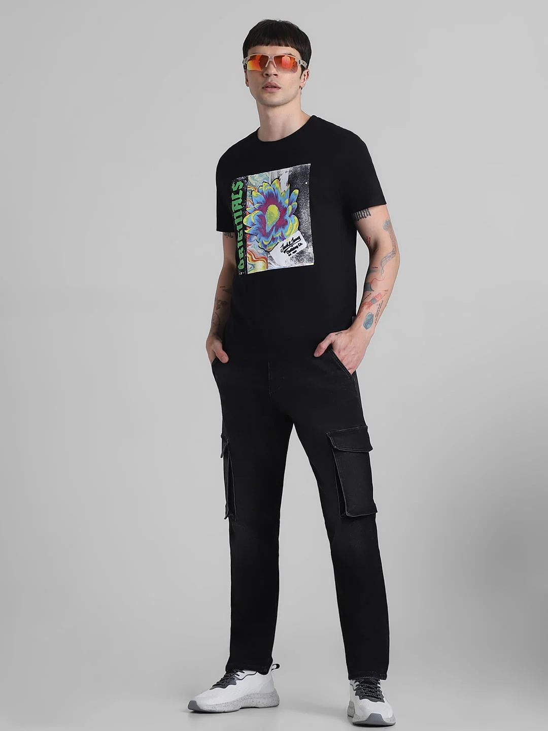 Black Low Rise Paul Denim Joggers - Image 5