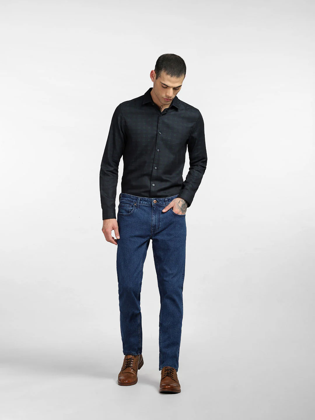 Green Check Full Sleeves Shirt - Image 6