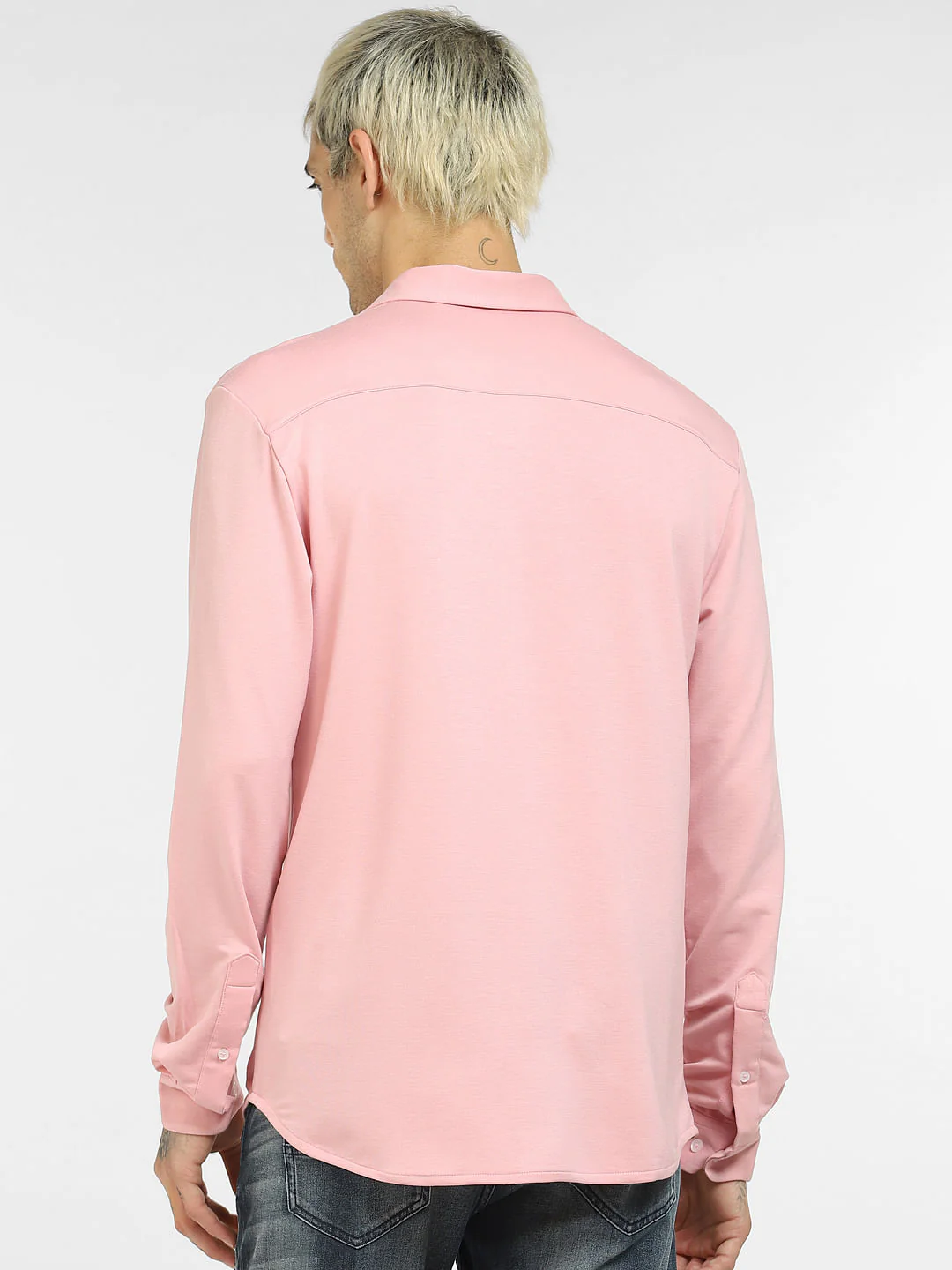 Pink Knit Full Sleeves Shirt - Image 4