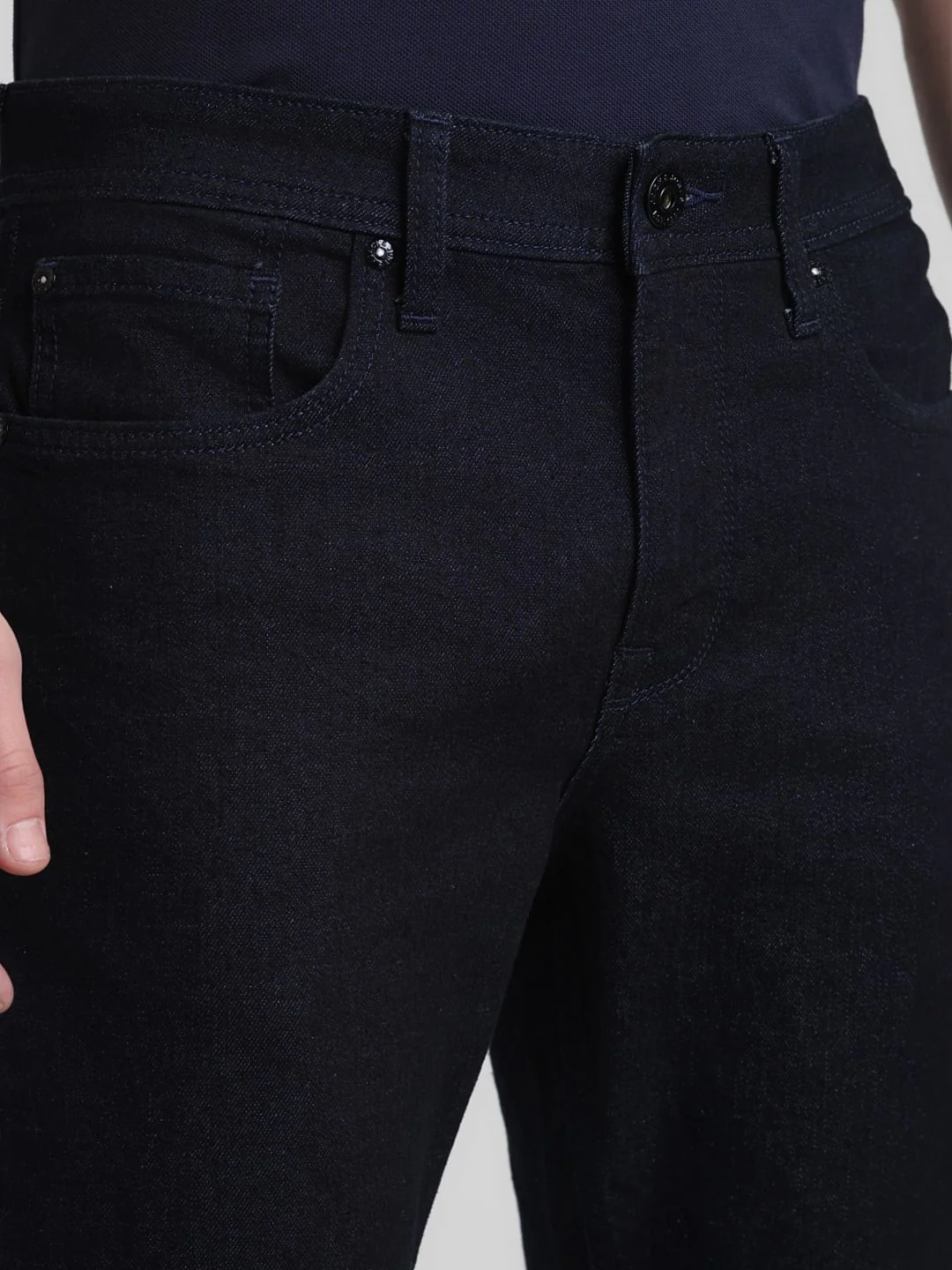Dark Blue Low Rise Glenn Slim Fit Jeans - Image 4