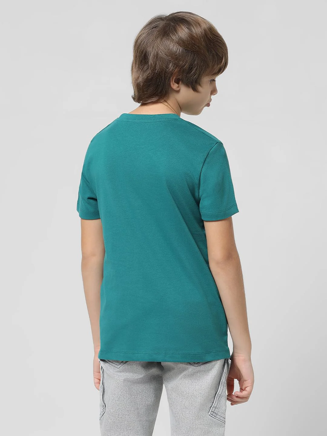 Teal Logo Print T-shirt - Image 3