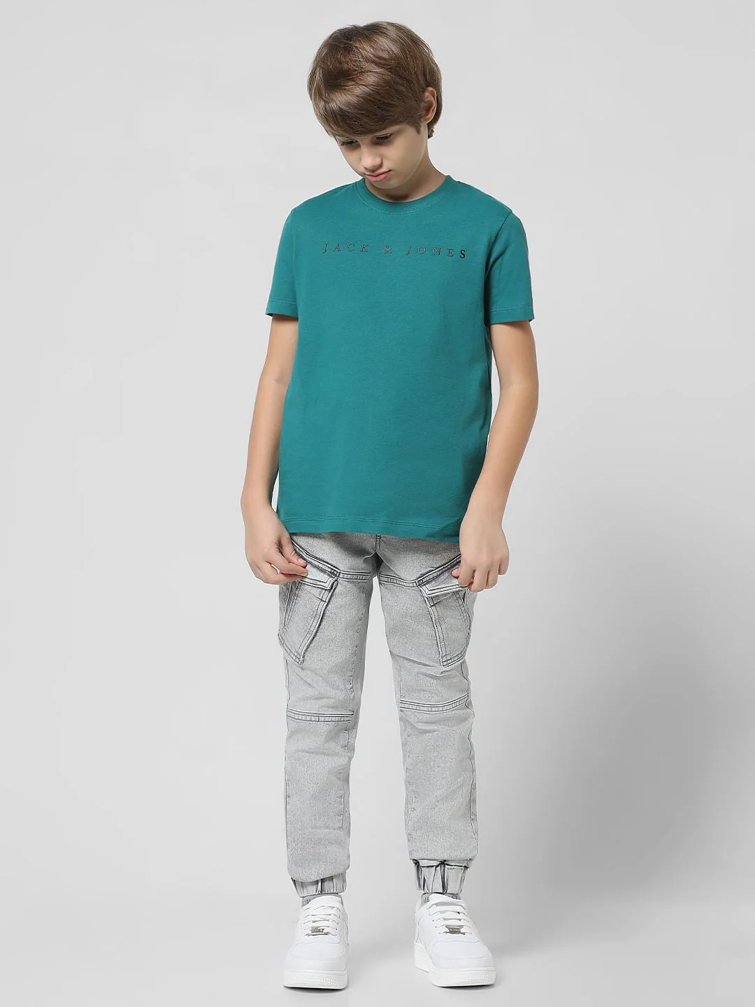 Teal Logo Print T-shirt - Image 5