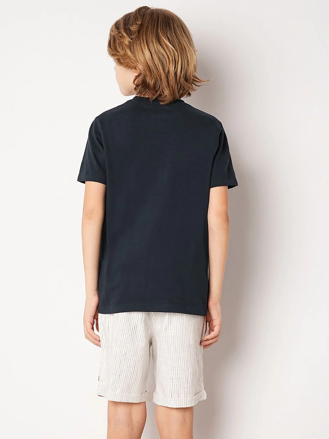 Navy Blue Logo Print T-shirt - Image 4