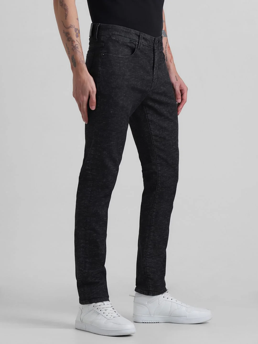 Black Low Rise Glenn Slim Fit Jeans - Image 2