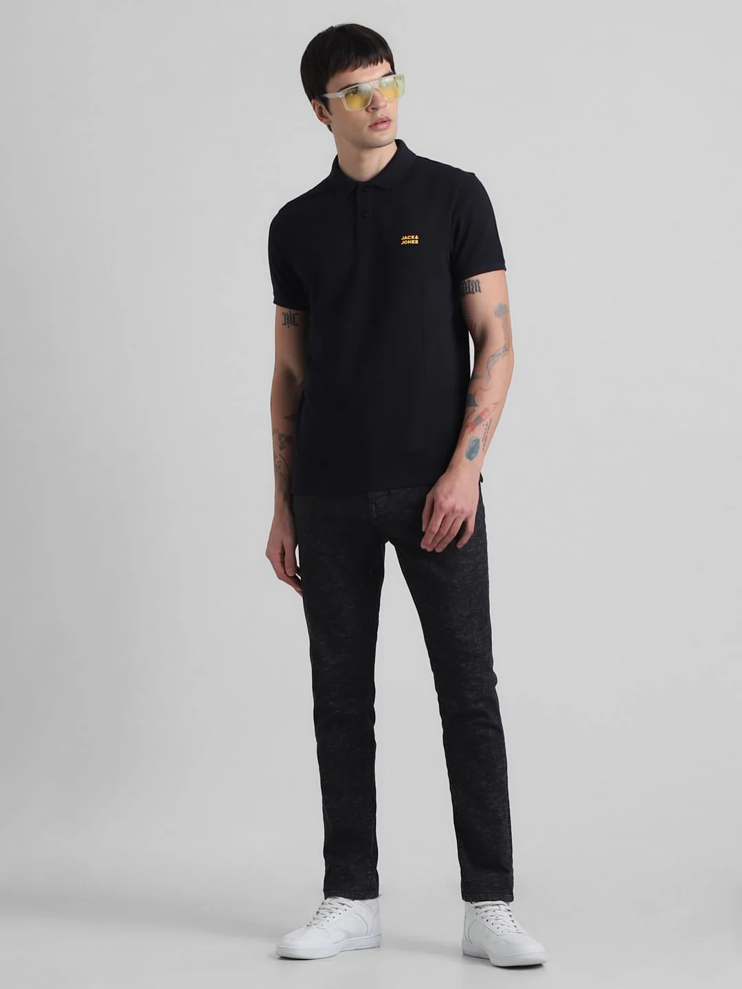 Black Low Rise Glenn Slim Fit Jeans - Image 5