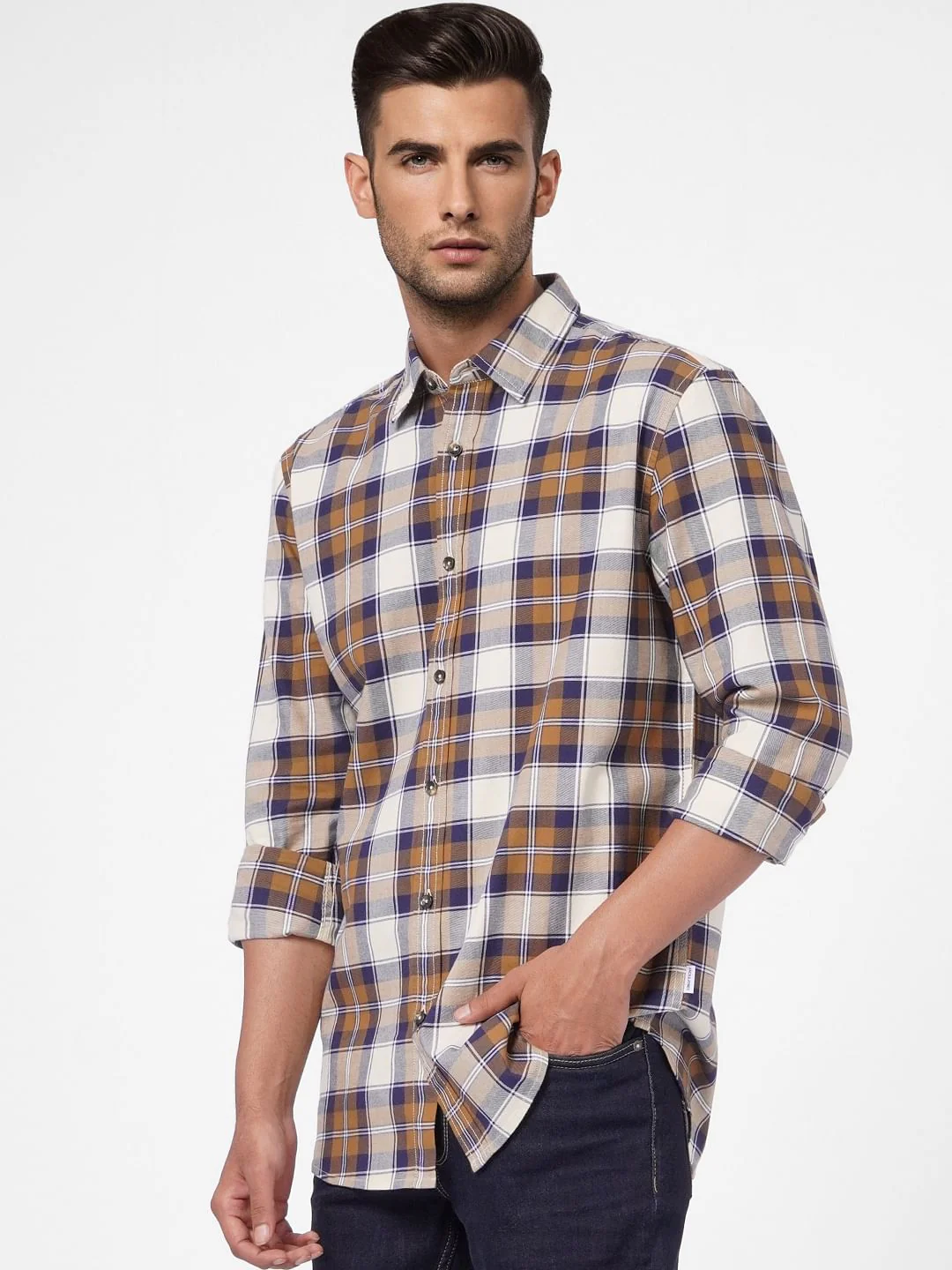 Rust Check Full Sleeves Shirt - Image 3