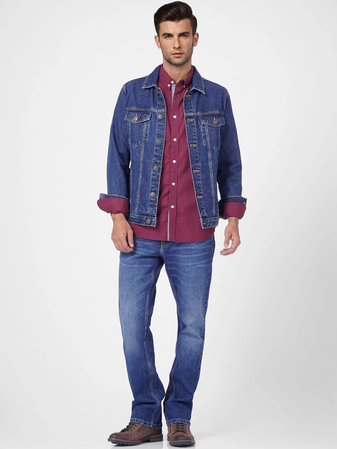 Maroon Full Sleeves Shirt