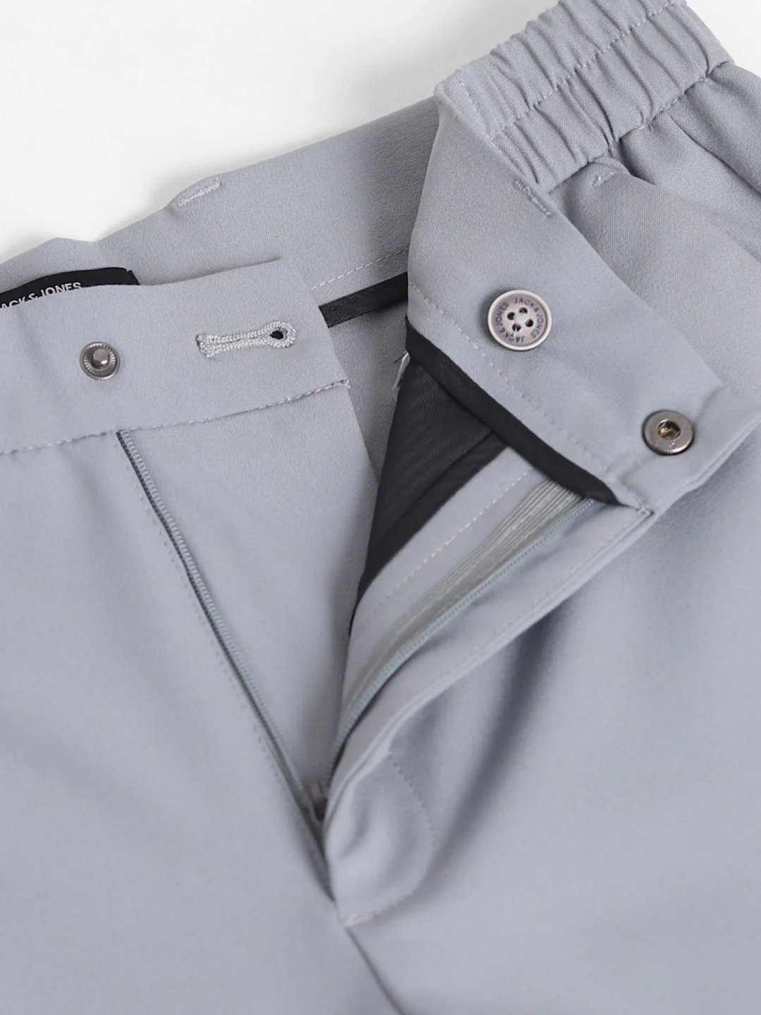 Grey Mid Rise Casual Pants - Image 5