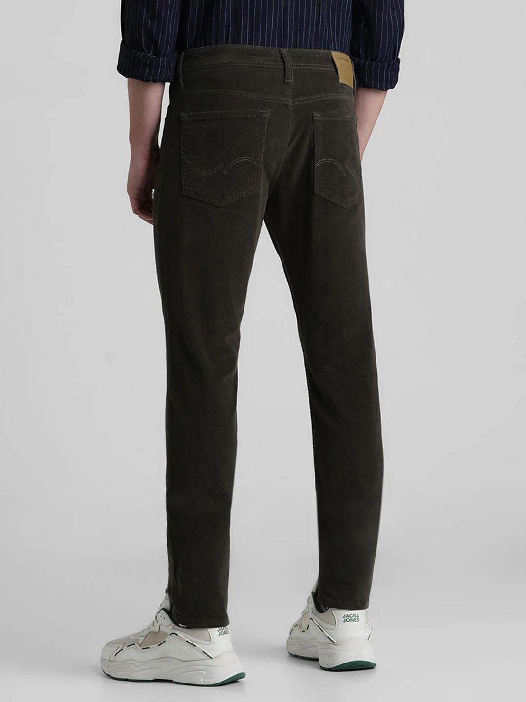 Olive Mid Rise Corduroy Pants - Image 3