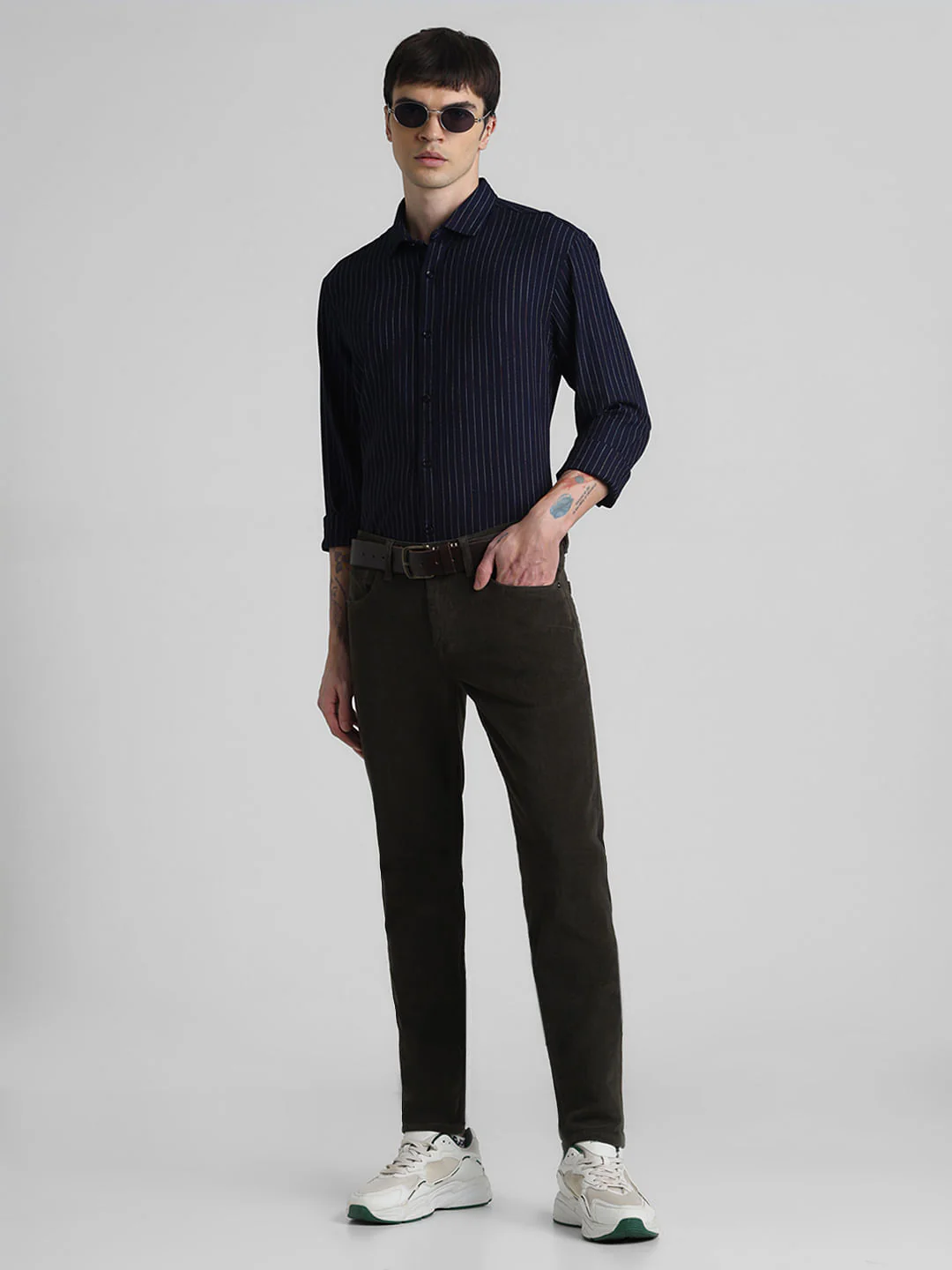 Olive Mid Rise Corduroy Pants - Image 5
