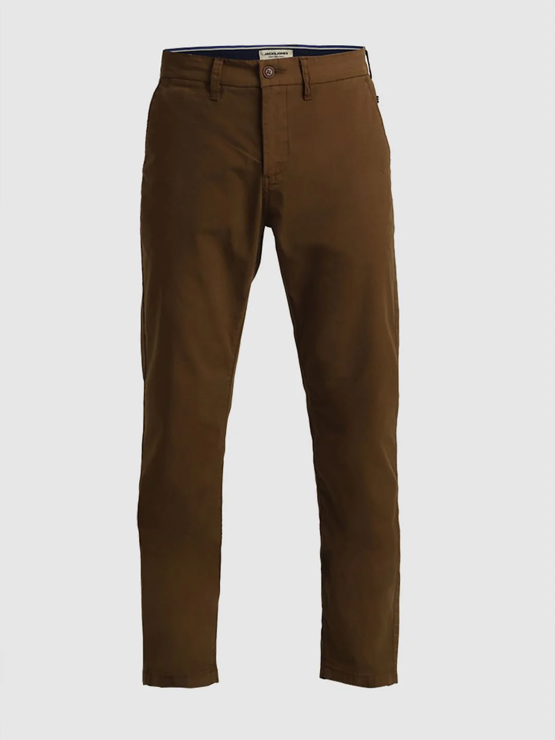 Dark Brown Mid Rise Slim Fit Pants - Image 6