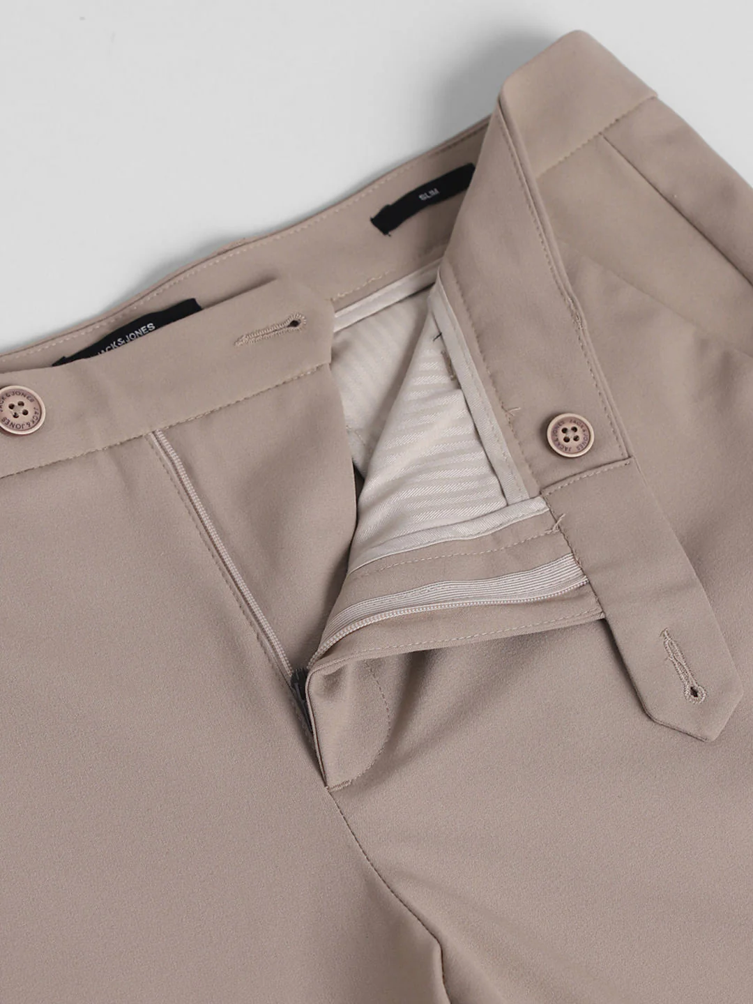 Brown Mid Rise Slim Fit Pants - Image 5