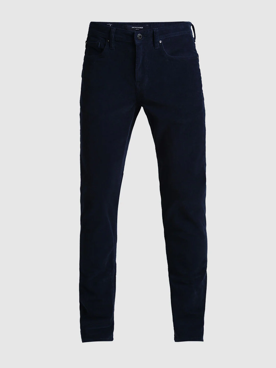 Navy Blue Mid Rise Corduroy Pants - Image 6