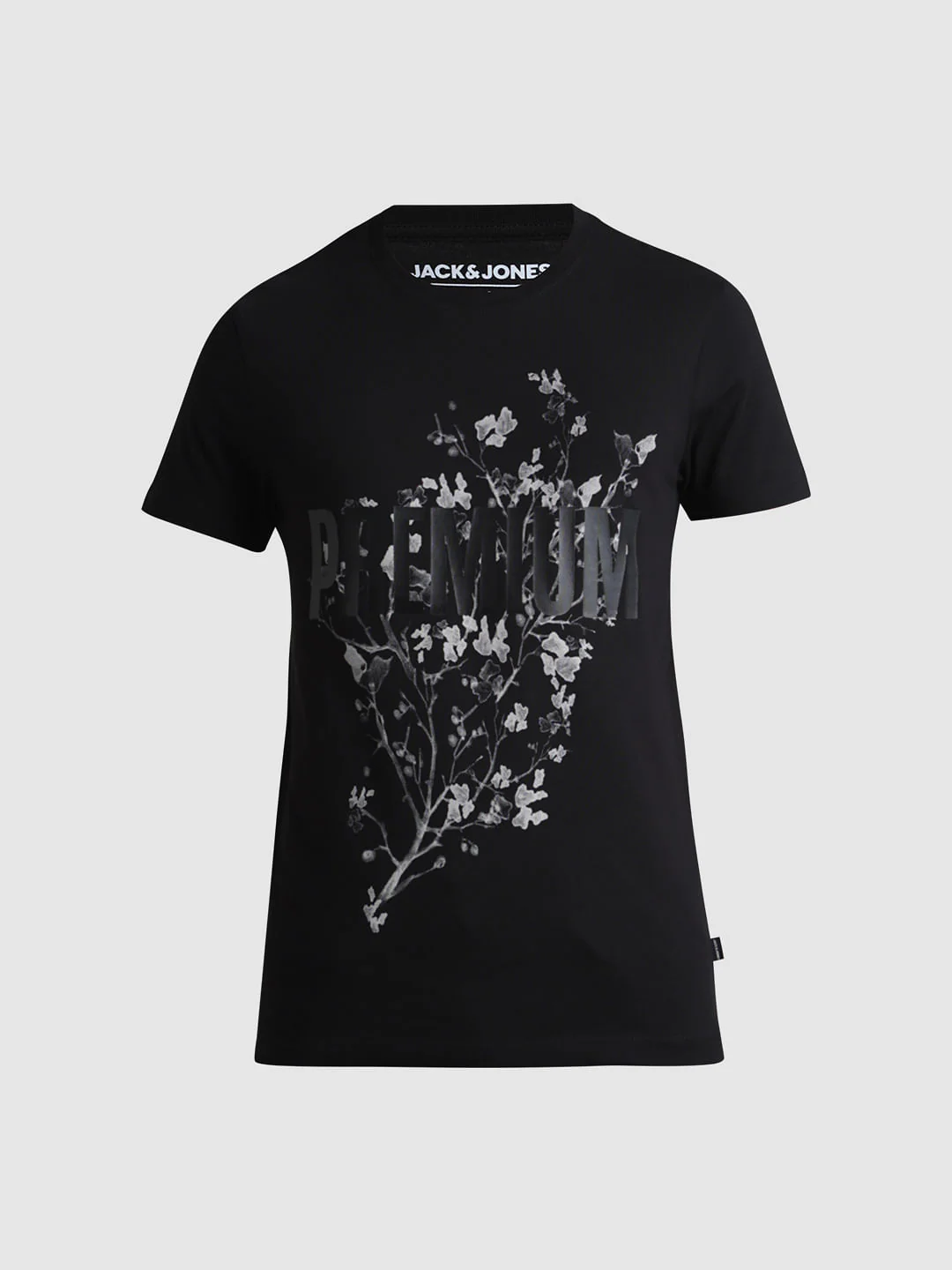 Black Typographic Print Crew Neck T-shirt - Image 7