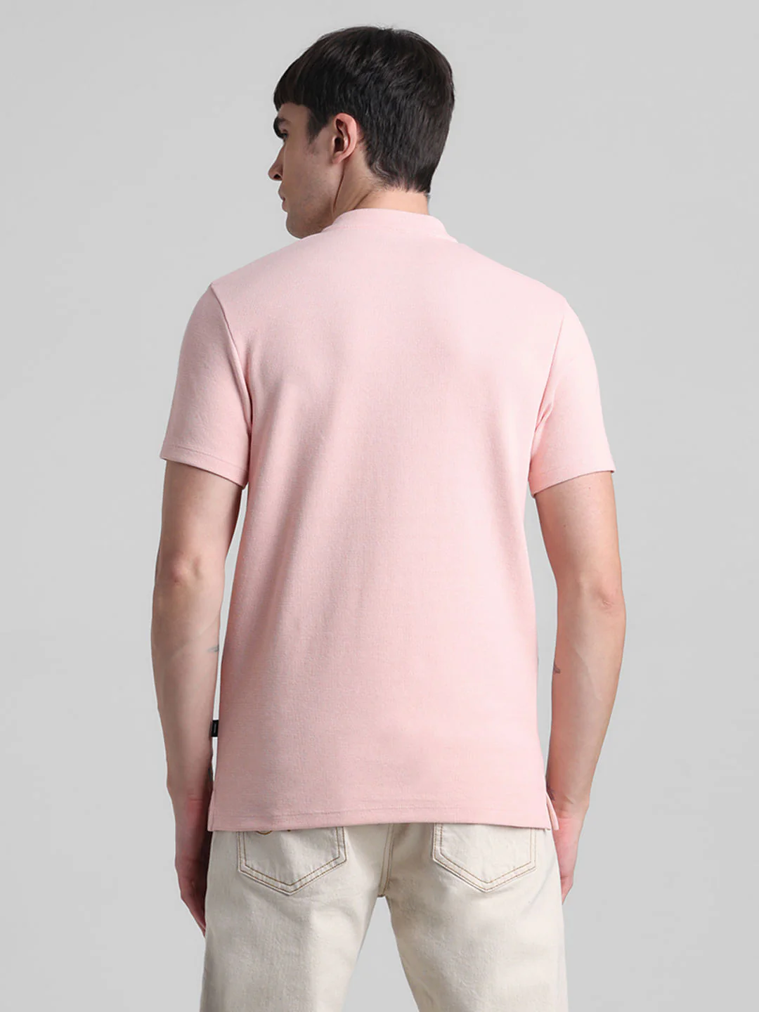 Pink Henley Knitted T-shirt - Image 4