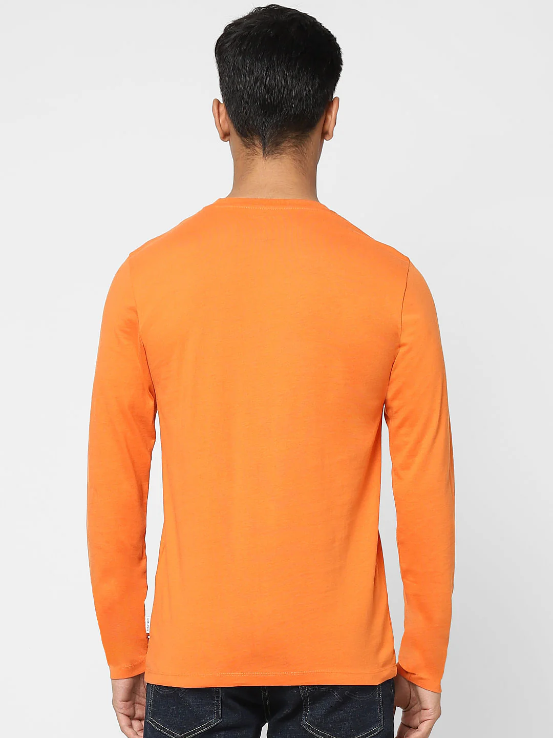 Orange Logo Print Crew Neck T-shirt - Image 4