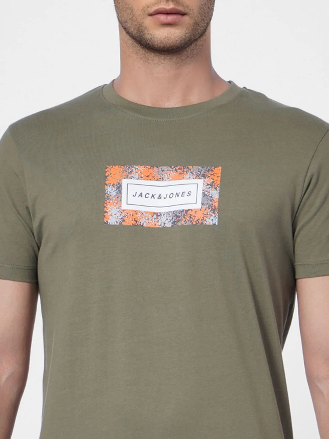 Green Logo Print Crew Neck T-shirt - Image 5