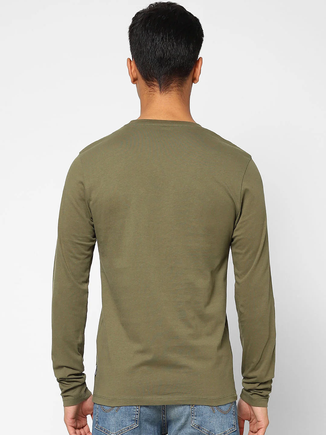 Olive Logo Print Crew Neck T-shirt - Image 4