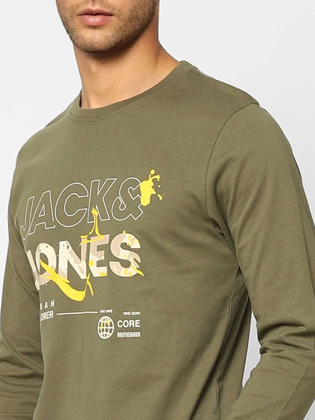 Olive Logo Print Crew Neck T-shirt - Image 5