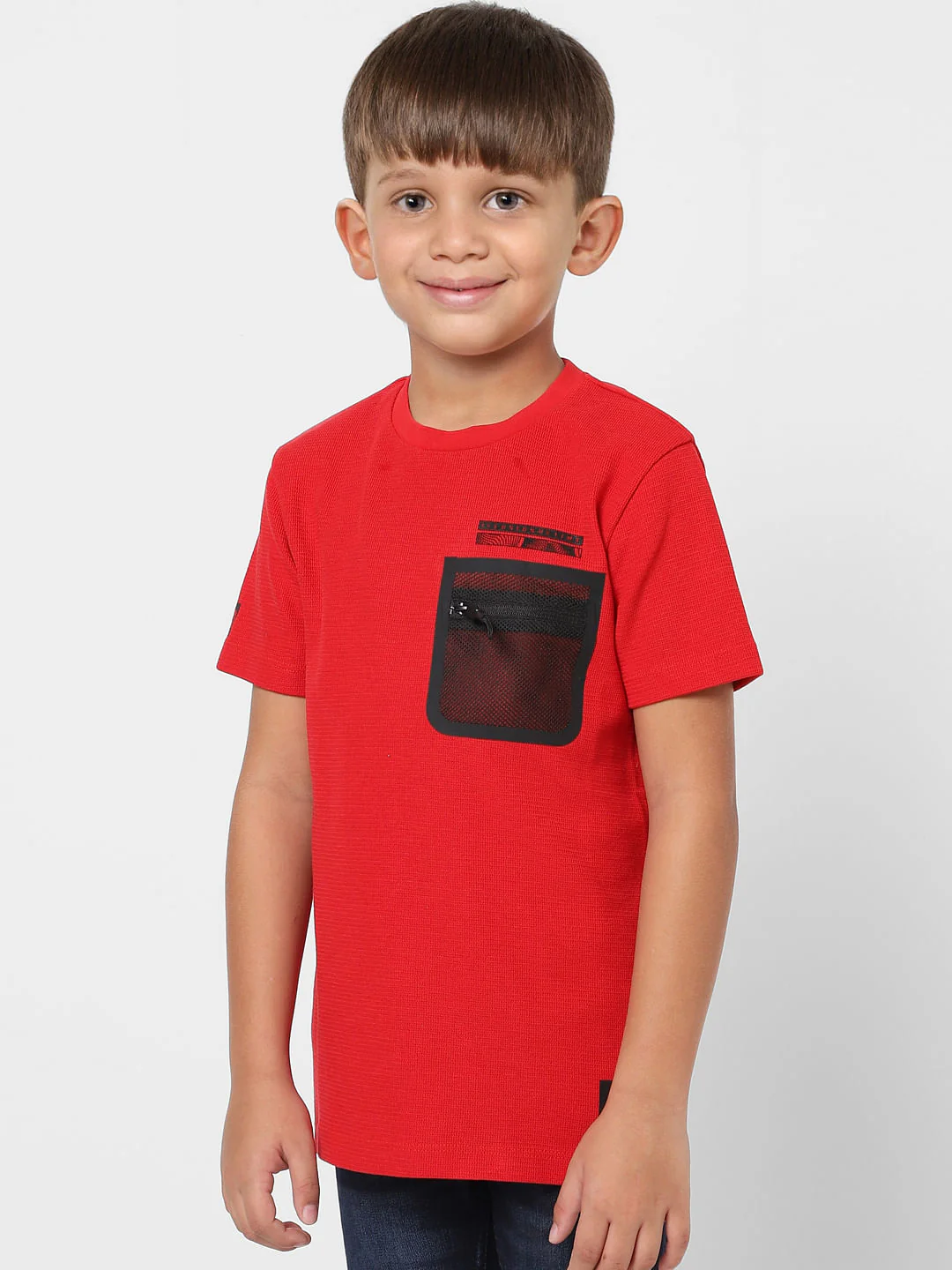 Boys Red Crew Neck T-shirt - Image 3