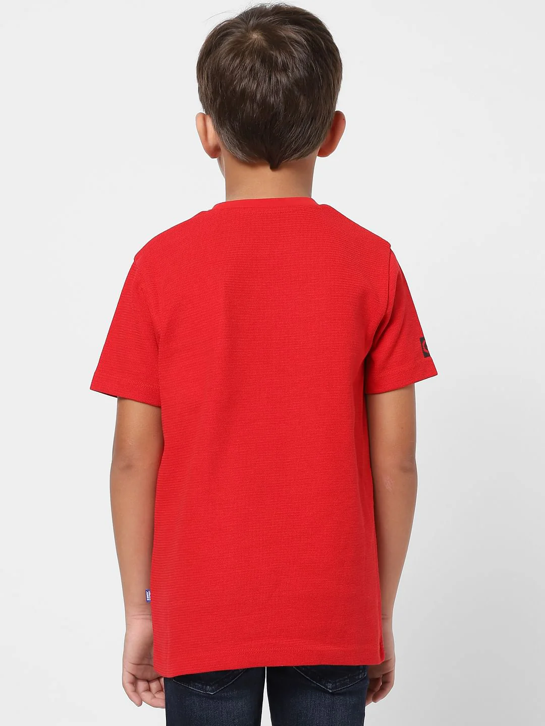 Boys Red Crew Neck T-shirt - Image 4
