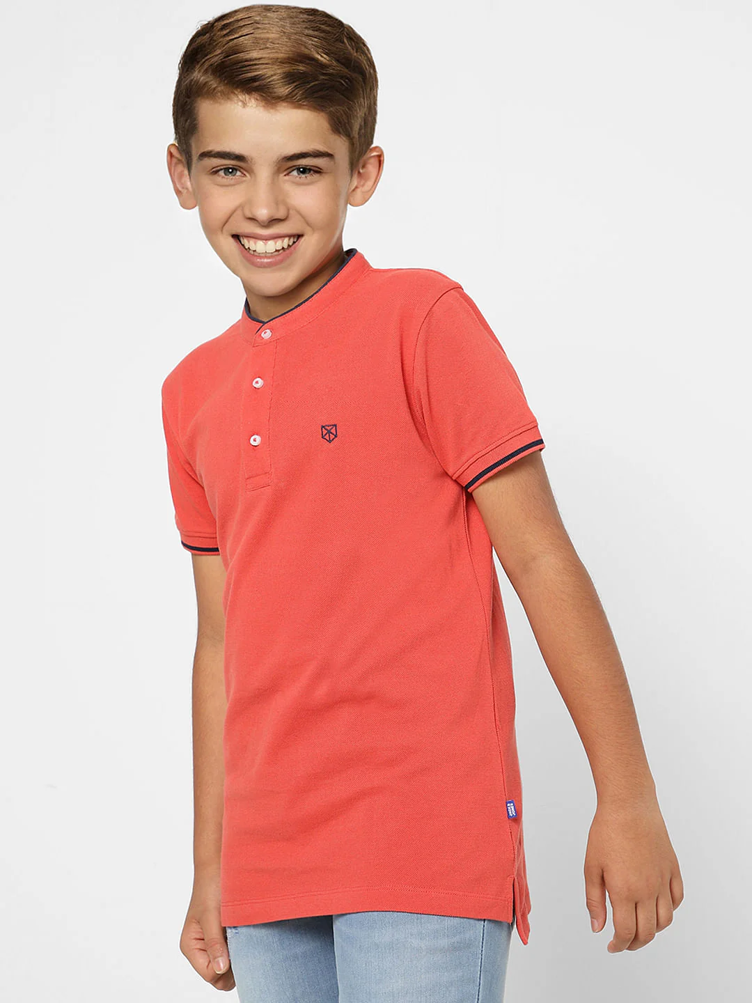 BOYS Red Polo Neck T-shirt - Image 3